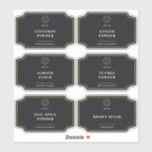 Stijlvolle zwarte bedrijf Logo promotionele pantry Sticker (Vel)