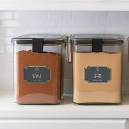 Stijlvolle zwarte bedrijf Logo promotionele pantry Sticker