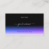 Stijlvolle zwarte blauwe en Paarse grijpschaduwlet Visitekaartje (Voorkant)