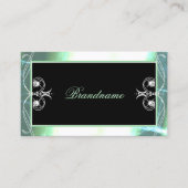 Stijlvolle zwarte Blauwgroen sparkle-juwelen  Orna Visitekaartje (Voorkant)