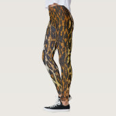 Stijlvolle zwarte bruine luipaard afdrukken Weemen Leggings (Links)