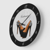 Stijlvolle zwarte Chic White Mode op hoog niveau Grote Klok (Hoek)