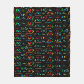 stijlvolle zwarte deken met een patroon van kleure (Voorkant)