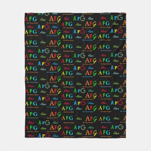 stijlvolle zwarte deken met een patroon van kleure (Voorkant)