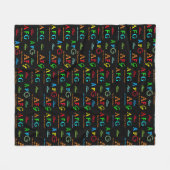 stijlvolle zwarte deken met een patroon van kleure (Voorkant (Horizontaal))