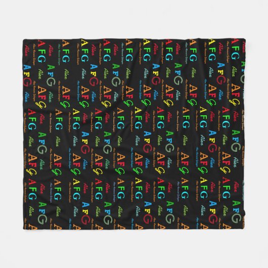stijlvolle zwarte deken met een patroon van kleure (Voorkant (Horizontaal))