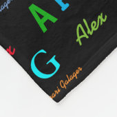 stijlvolle zwarte deken met een patroon van kleure (Hoek)