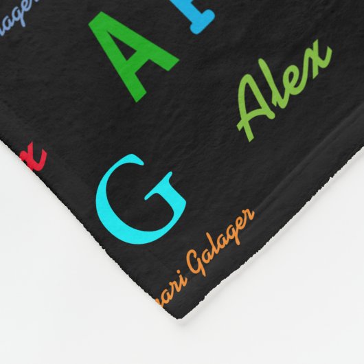 stijlvolle zwarte deken met een patroon van kleure (Hoek)