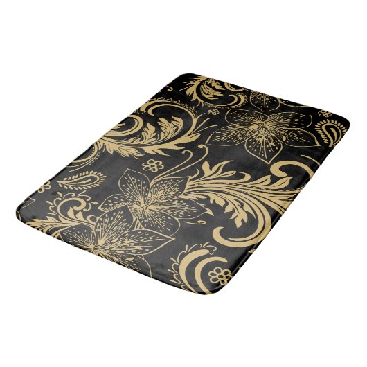 Stijlvolle zwarte en gouden bath Mat (Gekanteld)
