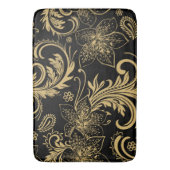 Stijlvolle zwarte en gouden bath Mat (Voorkant Verticaal)
