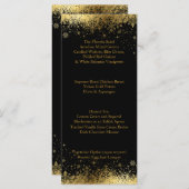Stijlvolle zwarte en gouden sneeuwvlokken - Menu (Voorkant / Achterkant)