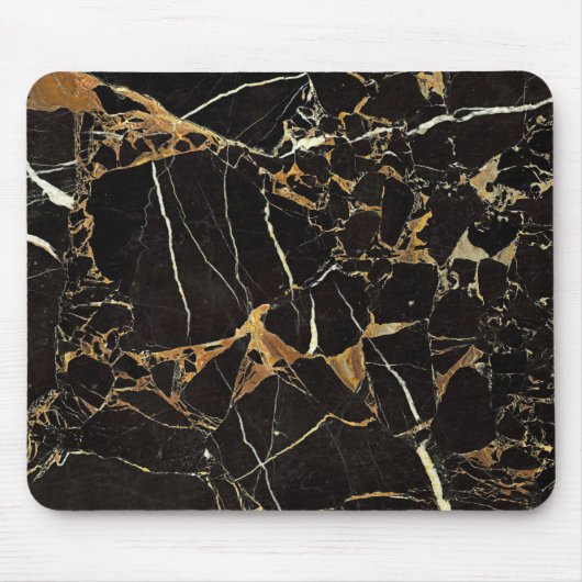 Stijlvolle zwarte en goudkleurige Muismat (Voorkant)