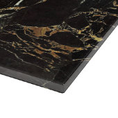 Stijlvolle zwarte en goudmarmer | Aangepast Snijplank (Hoek)