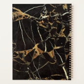 Stijlvolle zwarte en goudmarmer | Gepersonaliseerd Planner (Achterkant)
