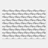 Stijlvolle zwarte en witte bridal/bruiloft inpakpapier vel (Voorkant 3)