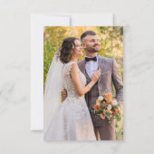 stijlvolle zwarte en witte bruiloft bedankt (Achterkant)