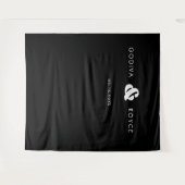 Stijlvolle, zwarte en witte bruiloft wandkleed (Voorkant (horizontaal))