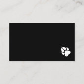 Stijlvolle zwarte en witte hond Silhouette Dog Tra Visitekaartje (Achterkant)