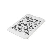Stijlvolle zwarte en witte kerstboom badmat (Gekanteld)