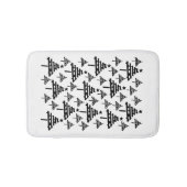 Stijlvolle zwarte en witte kerstboom badmat (Voorkant)