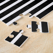 Stijlvolle zwarte en witte muzieknoten en piano legpuzzel (Zijkant)