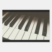 Stijlvolle zwarte en witte pianoketoestel foto inpakpapier vel (Voorkant 2)