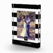 Stijlvolle zwarte en witte strepen fotoblokken (Rechts)