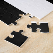 Stijlvolle zwarte en witte strepen legpuzzel (Zijkant)