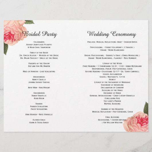 Stijlvolle zwarte en witte strepes bruiloft-progra (Achterkant)