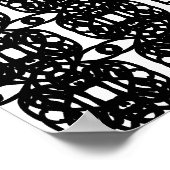 Stijlvolle zwarte en witte toligrafie poster (Hoek)