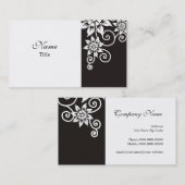 Stijlvolle zwarte en witte Visitekaartjes (Voorkant / Achterkant)