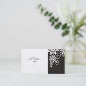 Stijlvolle zwarte en witte Visitekaartjes (Staand voorkant)