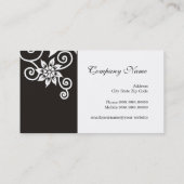 Stijlvolle zwarte en witte Visitekaartjes (Achterkant)