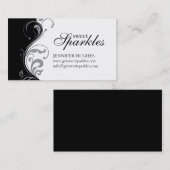 Stijlvolle zwarte en witte Visitekaartjes (Voorkant / Achterkant)