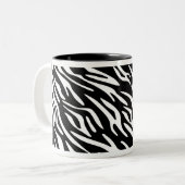 Stijlvolle zwarte en witte Zebra Stripe Mok (Voorkant links)
