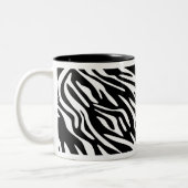 Stijlvolle zwarte en witte Zebra Stripe Mok (Links)