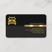 Stijlvolle zwarte gelagen Logistics Transporter Visitekaartje (Achterkant)