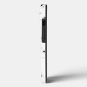 Stijlvolle zwarte glitter-drifmonogram Case-Mate iPhone case (Achterkant / Links)