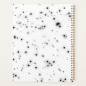Stijlvolle zwarte glitter-drifmonogram planner (Achterkant)