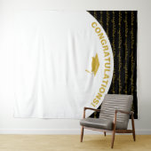 Stijlvolle Zwarte Goud Geslepen Wandkleed (In Situ (horizontaal))