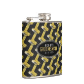 Stijlvolle, zwarte gouden, aangepaste design-groom heupfles (Rechts)