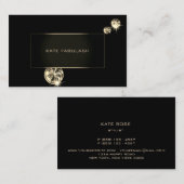 Stijlvolle zwarte gouden diamantMode Crystals Visitekaartje (Voorkant / Achterkant)