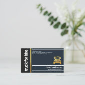 Stijlvolle zwarte gouden doos Witte strepen lijnen Visitekaartje (Staand voorkant)