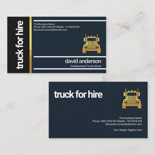 Stijlvolle zwarte gouden doos Witte strepen lijnen Visitekaartje (Voorkant / Achterkant)