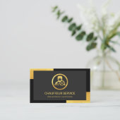 Stijlvolle zwarte gouden hoeken voor het stuur visitekaartje (Staand voorkant)