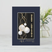 Stijlvolle zwarte gouden kerstkreuken feestdagenkaart (Staand voorkant)