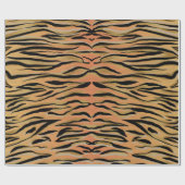 Stijlvolle zwarte goudtijger - dierlijke afdrukken cadeaupapier (Vlak)