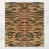 Stijlvolle zwarte goudtijger - dierlijke afdrukken wijn etiket (Enkel label)