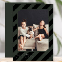 Stijlvolle zwarte kerststrepen Eenvoudige foto