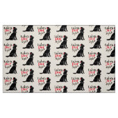 Stijlvolle zwarte labrador stof (Fat Quarter)